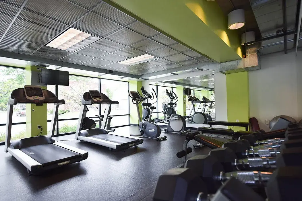 Interior view of a hotel gym
