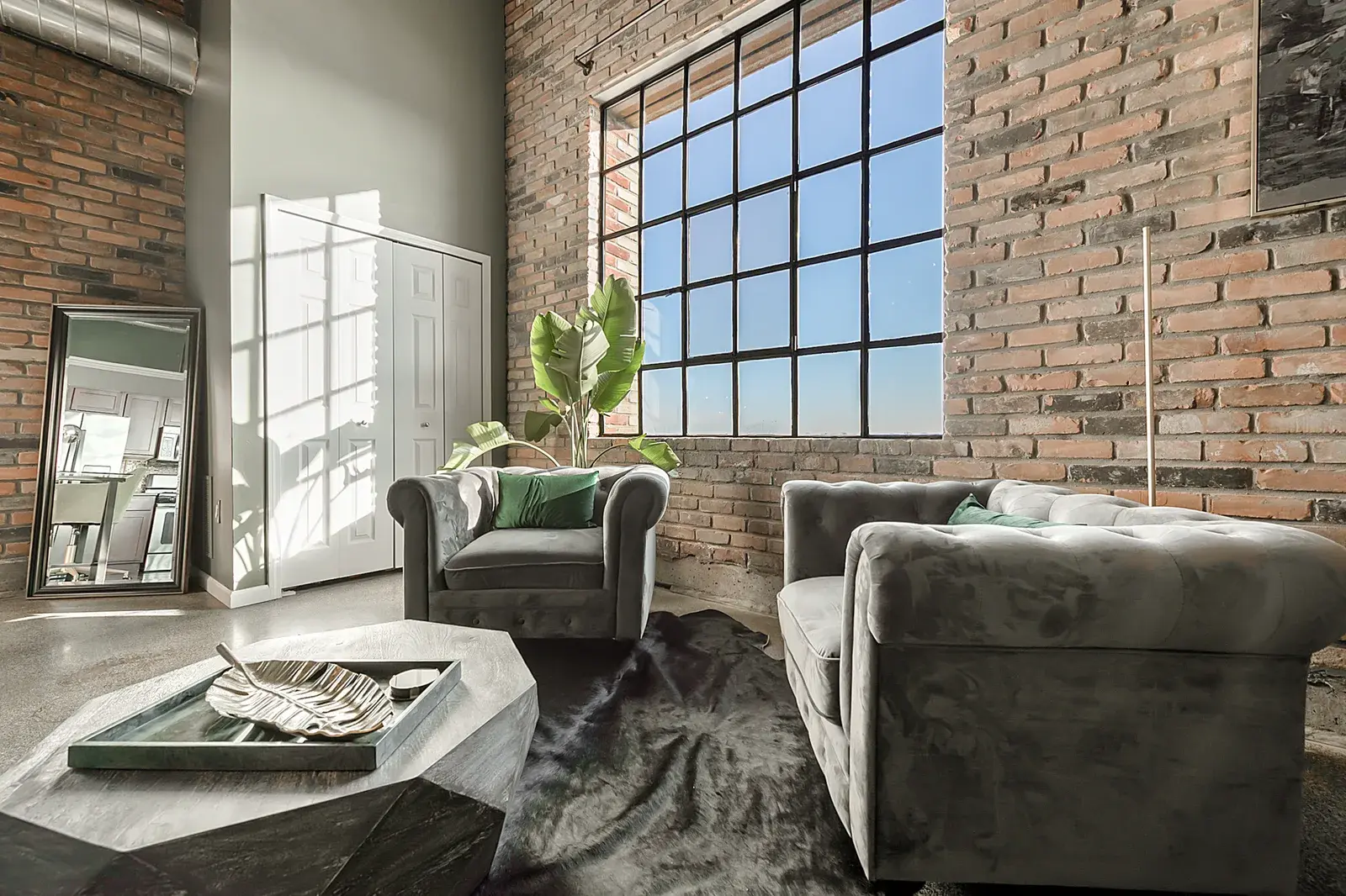 Interior view of a business studio seating area