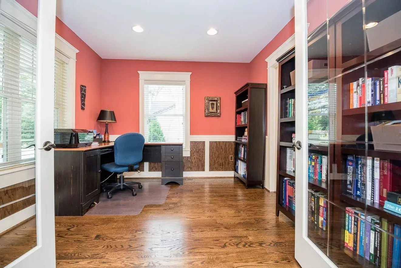 Interior view of a home office