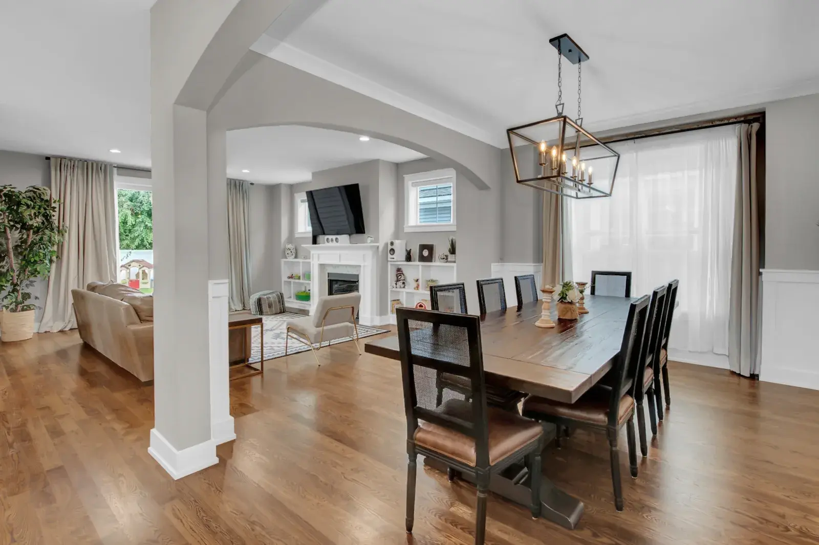 Interior view of a living area in a newer home