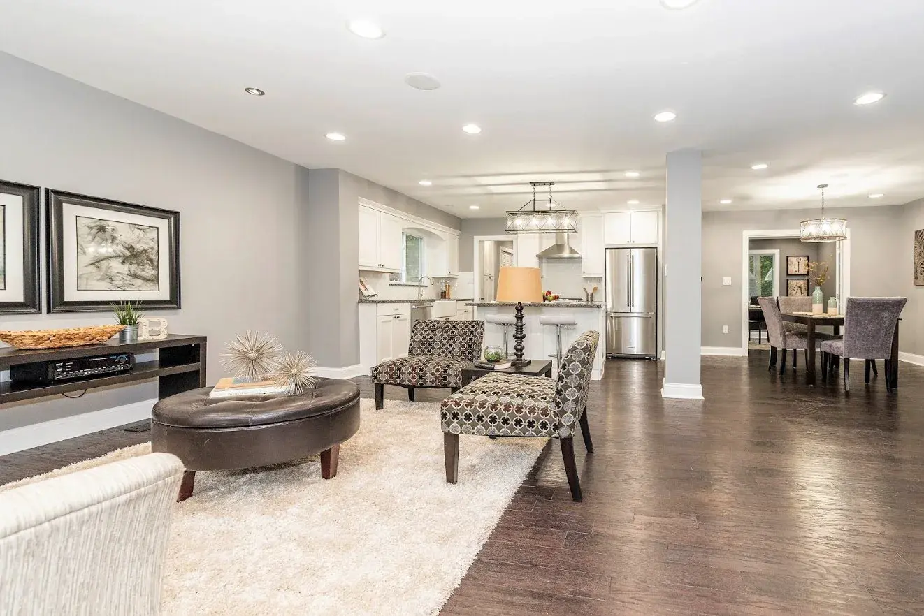Interior living area of a newer home
