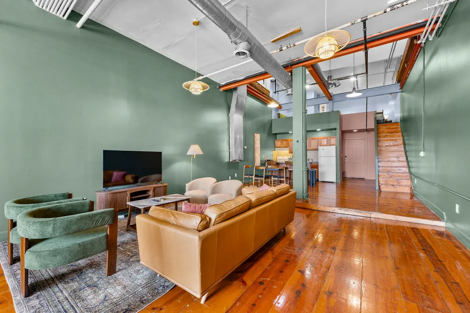 Interior view of a studio-style apartment