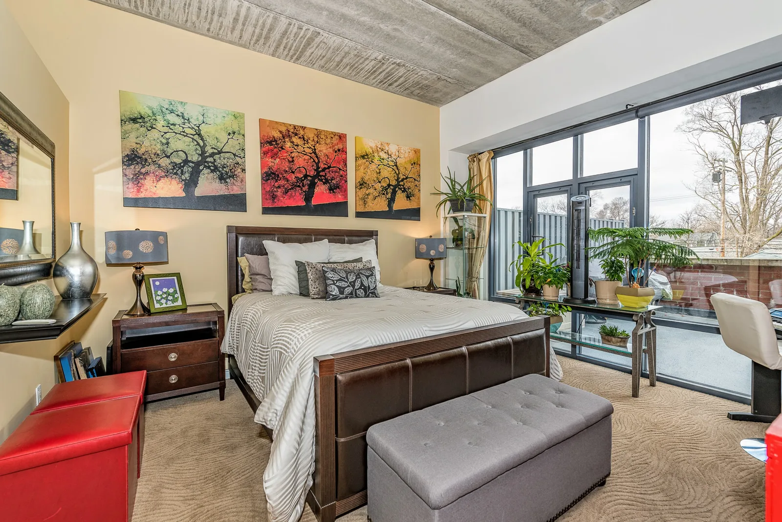 Interior view of a bedroom